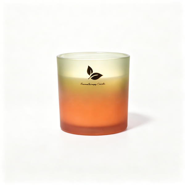 Luxury Two-Wick Ombre Gradient Glass Aromatherapy Scented Candle