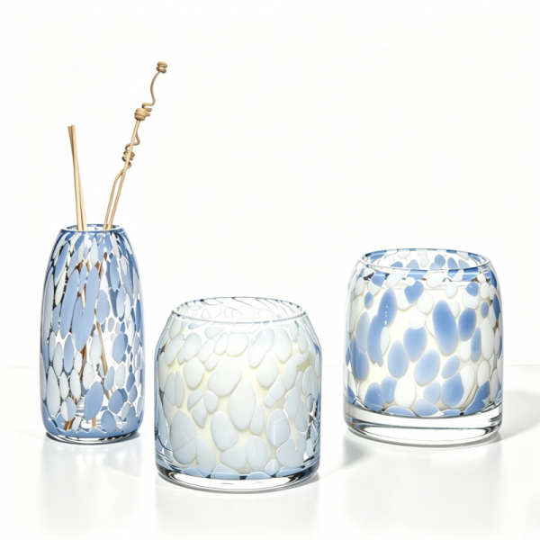 Artisanal Handmade Spotted Glass Home Fragrance Set