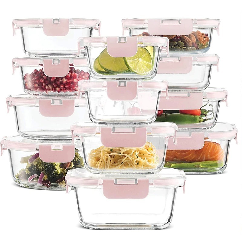 Wholesale Airtight Borosilicate Glass Food Container Set