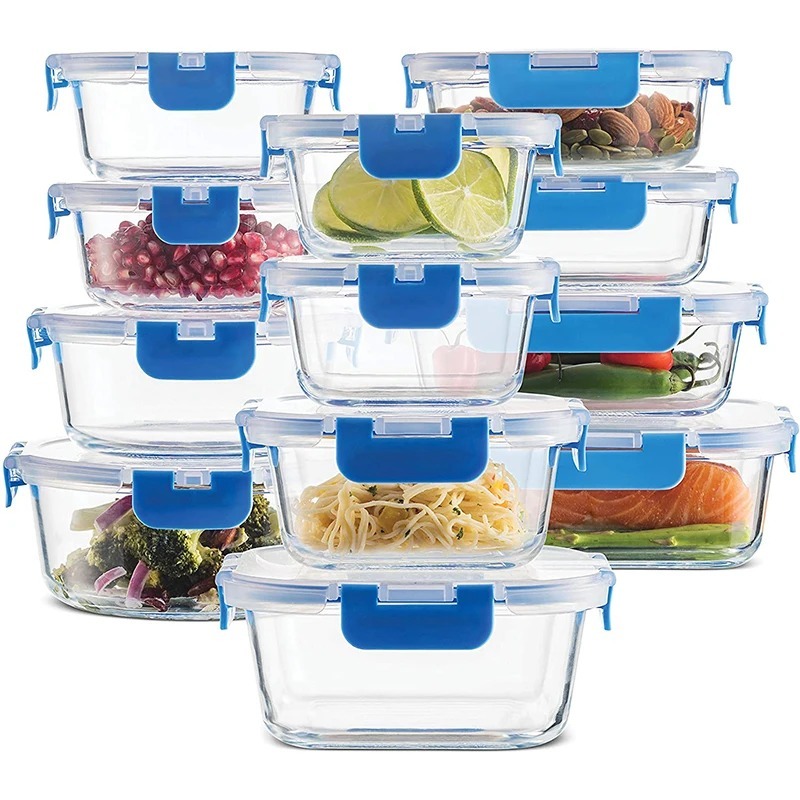 Wholesale Airtight Borosilicate Glass Food Container Set