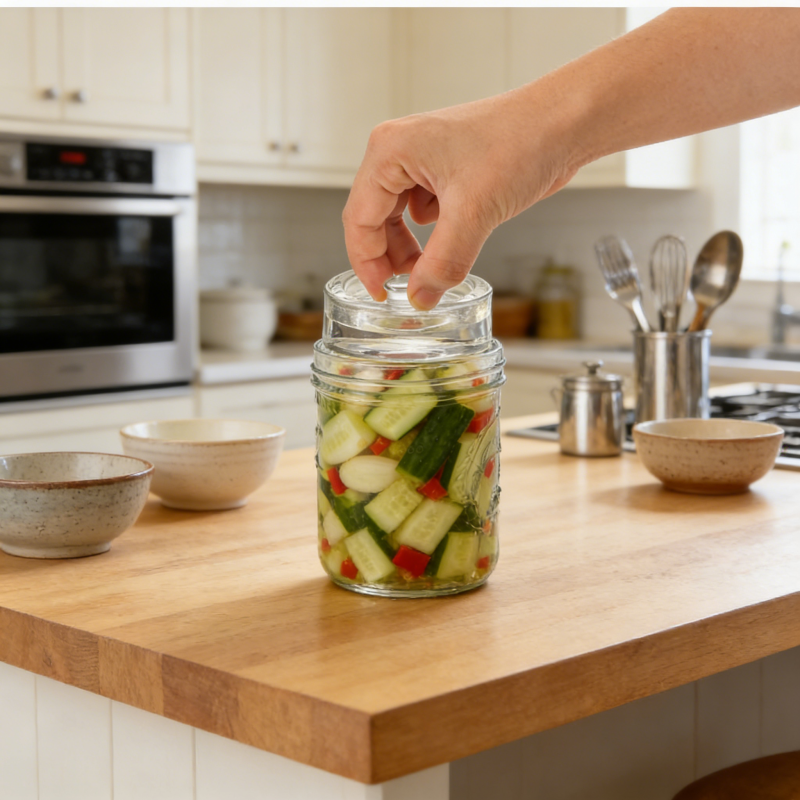 7cm Glass Fermentation Weights with Easy-Grip Handle (Set of 4)