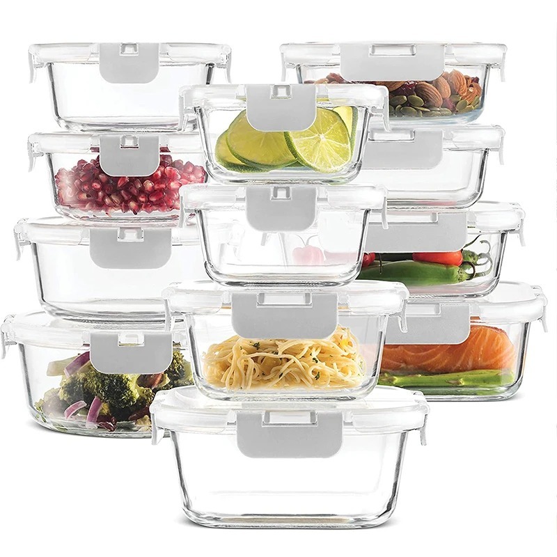 Wholesale Airtight Borosilicate Glass Food Container Set