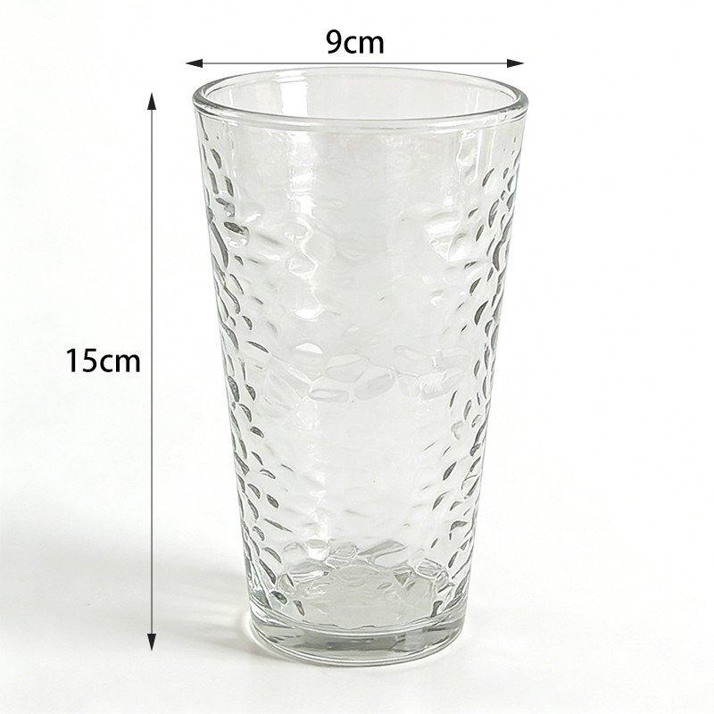 Modern Hammered Clear Glass Vase